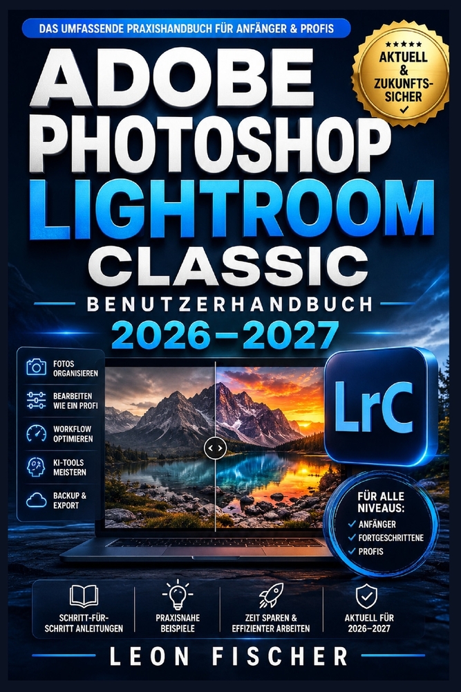 Adobe Photoshop Lightroom Classic Benutzerhandbuch 2026-2027: Schritt-für-Schritt-Anleitung zum Importieren, Organisieren, Bearbeiten und Exportieren cover