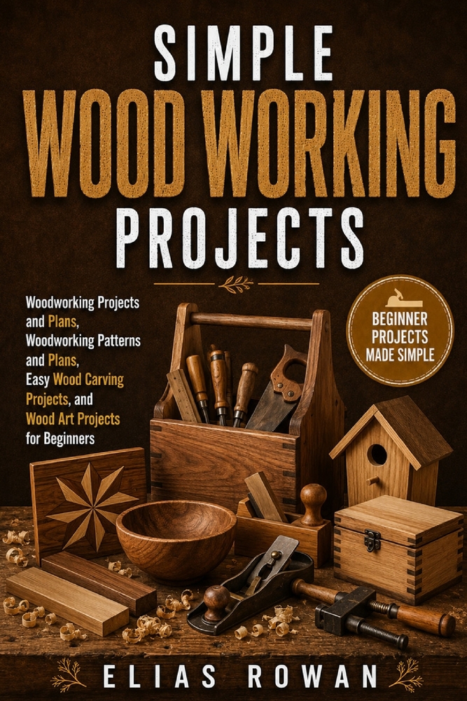 Simple Wood Working Projects: Woodworking Projects and Plans, Woodworking Patterns and Plans, Easy Wood Carving Projects, and Wood Art Projects for Be cover