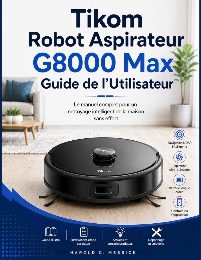 Tikom Robot Aspirateur G8000 Max Guide de I'Utilisateur: Le manuel complet pour un nettoyage domestique intelligent sans effort cover