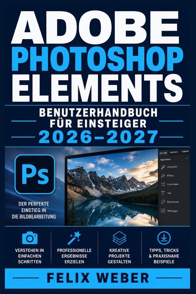 Adobe Photoshop Elements Benutzerhandbuch für Einsteiger 2026-2027: Werkzeuge, Ebenen und Effekte meistern-Professionelle Bildbearbeitung mit übersich cover