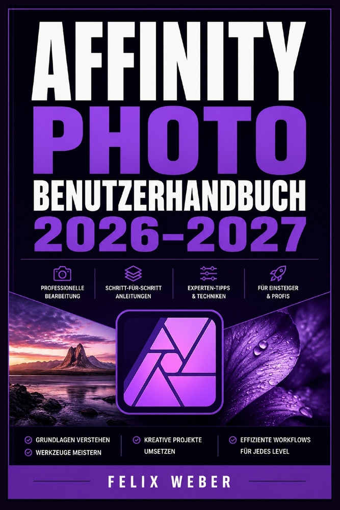 Affinity Photo Benutzerhandbuch 2026-2027: Vollständige Einführung in alle Werkzeuge und Funktionen für Kreative aller Erfahrungsstufen cover
