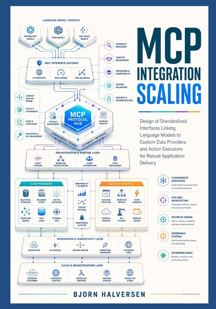MCP Integration Scaling: Design of standardized interfaces linking language models to custom data providers and action executors for robust applicatio cover