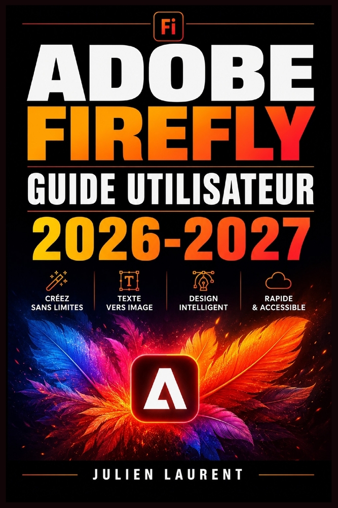 Adobe Firefly Guide Utilisateur 2026-2027: Maitrisez la Creation d'Images par Intelligence Artificielle, la Retouche Photo Avancee et les Effets Gener cover