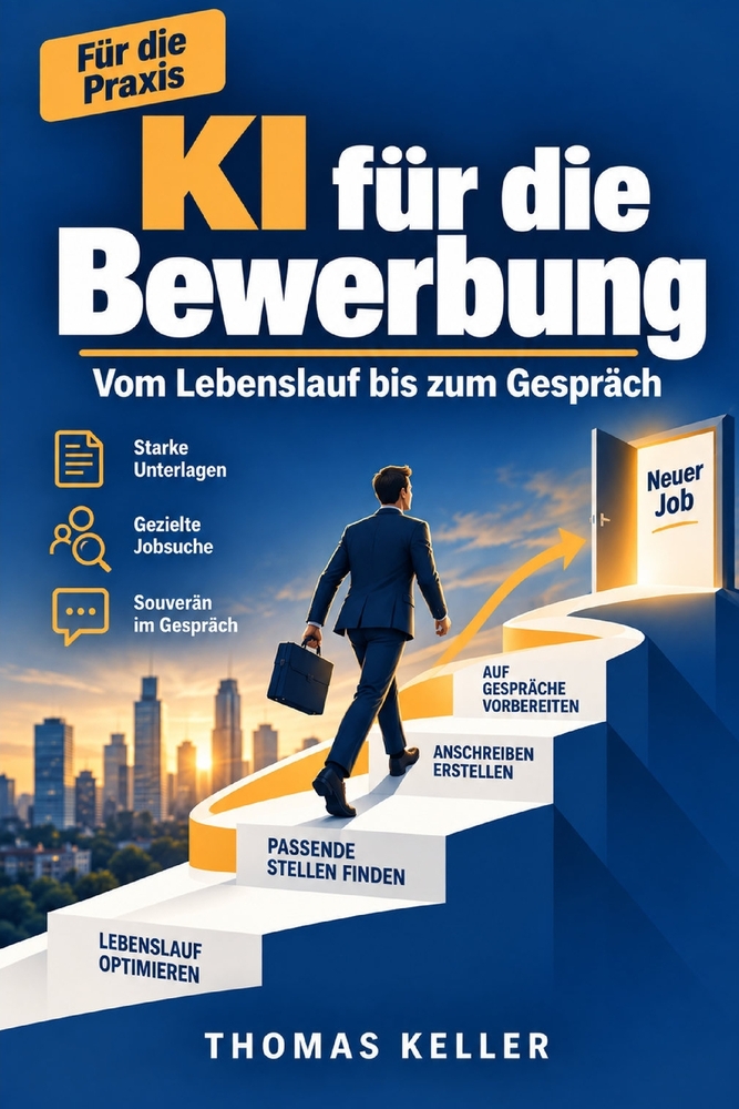KI für die Bewerbung: Mit künstlicher Intelligenz zum Lebenslauf, Anschreiben und Vorstellungsgespräch - Der Praxisleitfaden für die Jobsuche 2026 cover