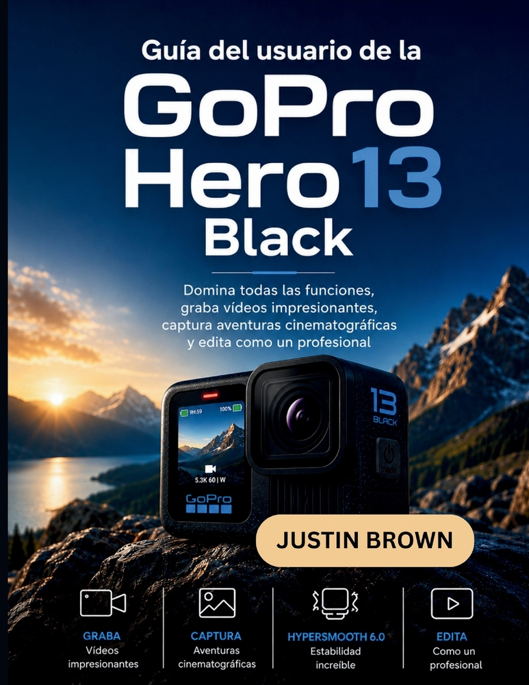 Guía del usuario de la GoPro Hero 13 Black: Domina todas las funciones, graba vídeos impresionantes, captura aventuras cinematográficas y edita como u cover