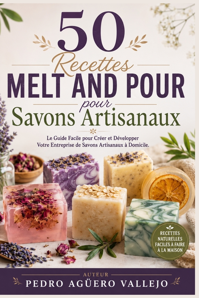 50 Recettes MELT AND POUR pour Savons Artisanaux: Le Guide Facile pour Créer et Développer Votre Entreprise de Savons Artisanaux à Domicile cover