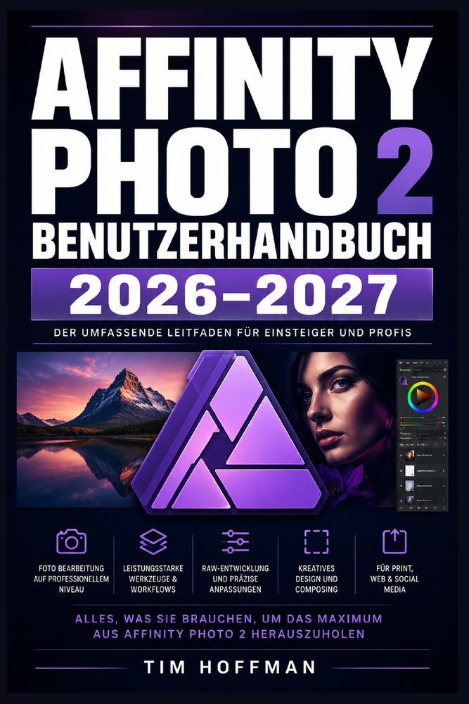 Affinity Photo 2 Benutzerhandbuch 2026-2027: Professionelles Retuschieren und Compositing meistern - Schritt für-Schritt für Einsteiger, Fortgeschritt cover