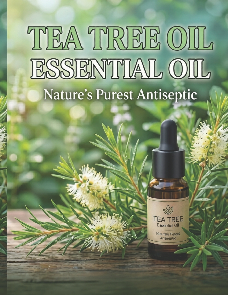 Tea Tree Essential Oil: NATURE'S PUREST ANTISEPTIC: A Complete Guide to Benefits, Usage & Blending cover