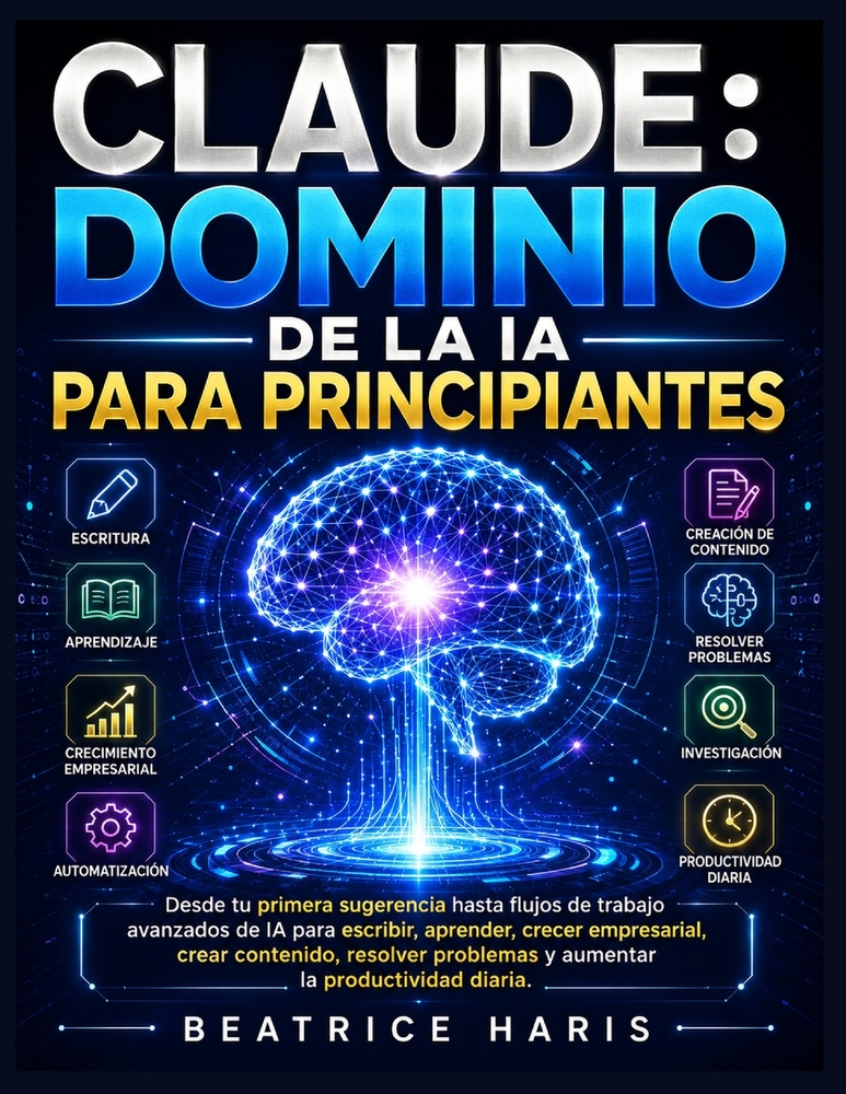 Claude: Dominio de la IA para principiantes: Desde tu primera sugerencia hasta flujos de trabajo avanzados de IA para escribir, aprender, crecer empre cover