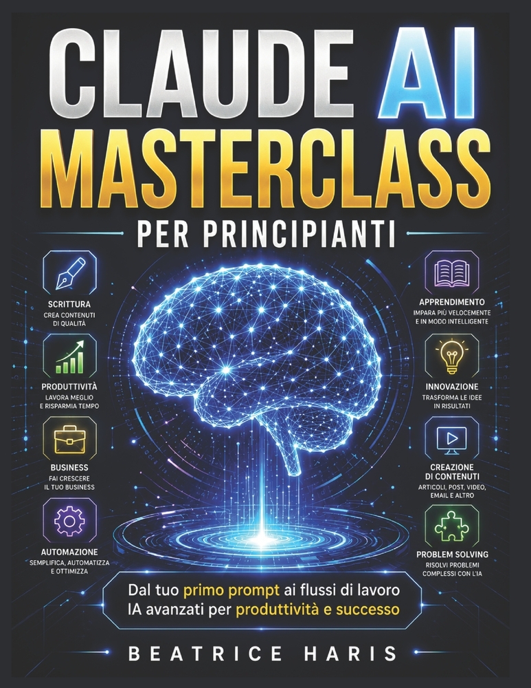 Claude AI Masterclass per principianti: Dal tuo primo prompt ai flussi di lavoro IA avanzati per produttività e successo cover