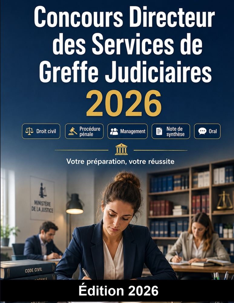 Concours Directeur des Services de Greffe Judiciaires 2026: Justice Catégorie A: préparation complète, droit civil, procédure pénale, management, note cover