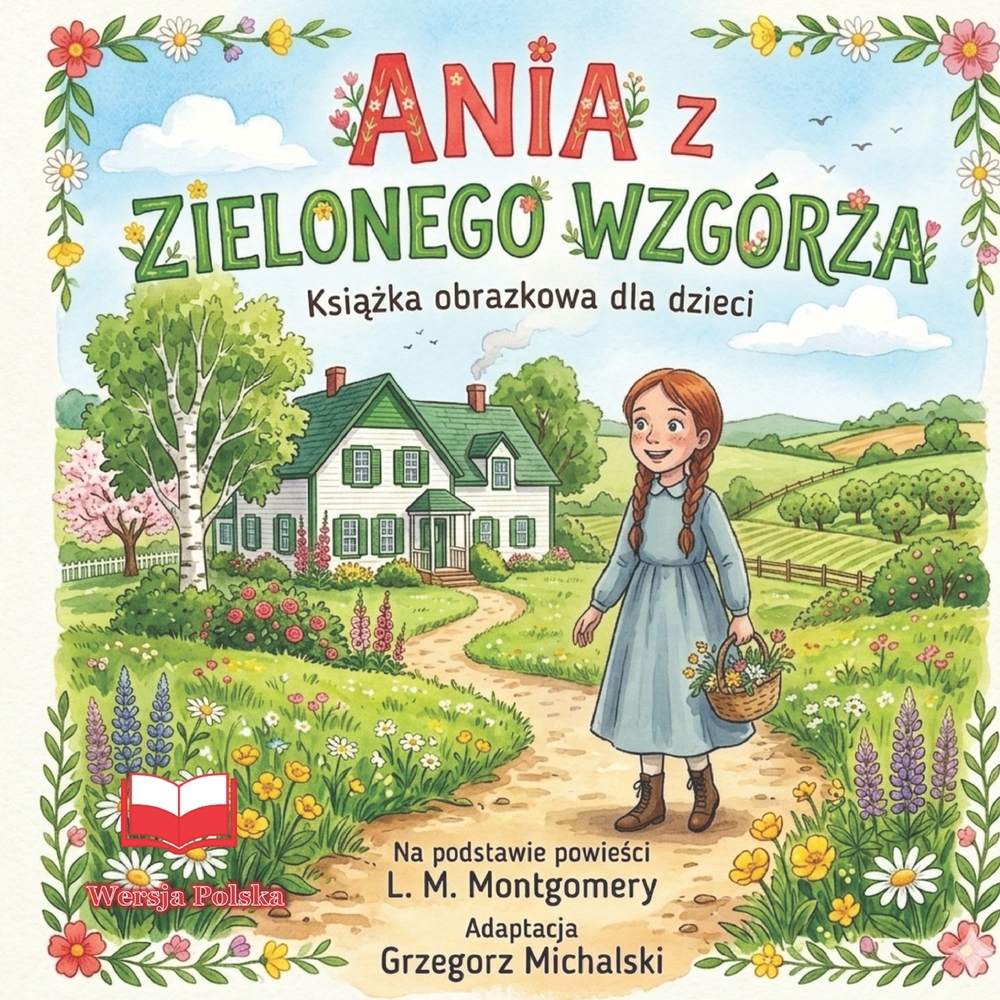 Ania Z Zielonego Wzgórza: Książka obrazkowa dla dzieci Na podstawie powieści L. M. Montgomery Adaptacja Grzegorz Michalski cover