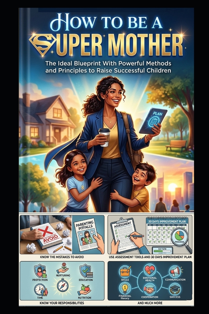 How To Be A Super Mother: An Ideal Guide With Powerful Methods, Principles, Assessment Tools, Knowing The Mistakes To Avoid, 30 Days Challenge to Rais cover