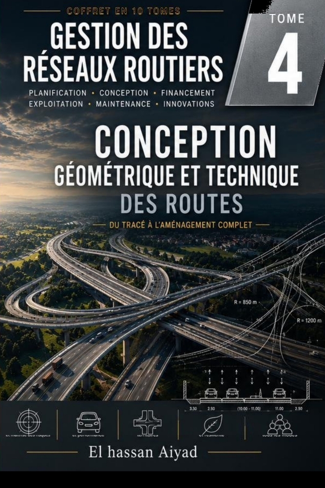 Conception Géométrique et Technique des Routes: Du tracé à l'aménagement complet: normes, sécurité et performance des infrastructures routières cover