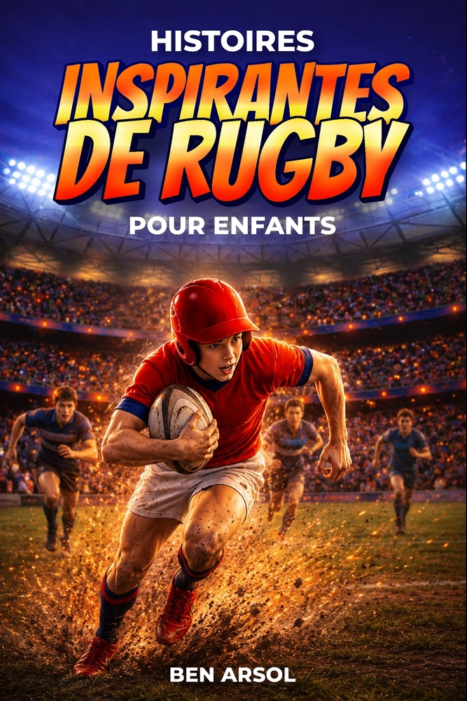 Histoires inspirantes de rugby pour enfants: 15 histoires inspirantes de rugby vraies pour les jeunes lecteurs, avec des leçons de courage, de travail cover