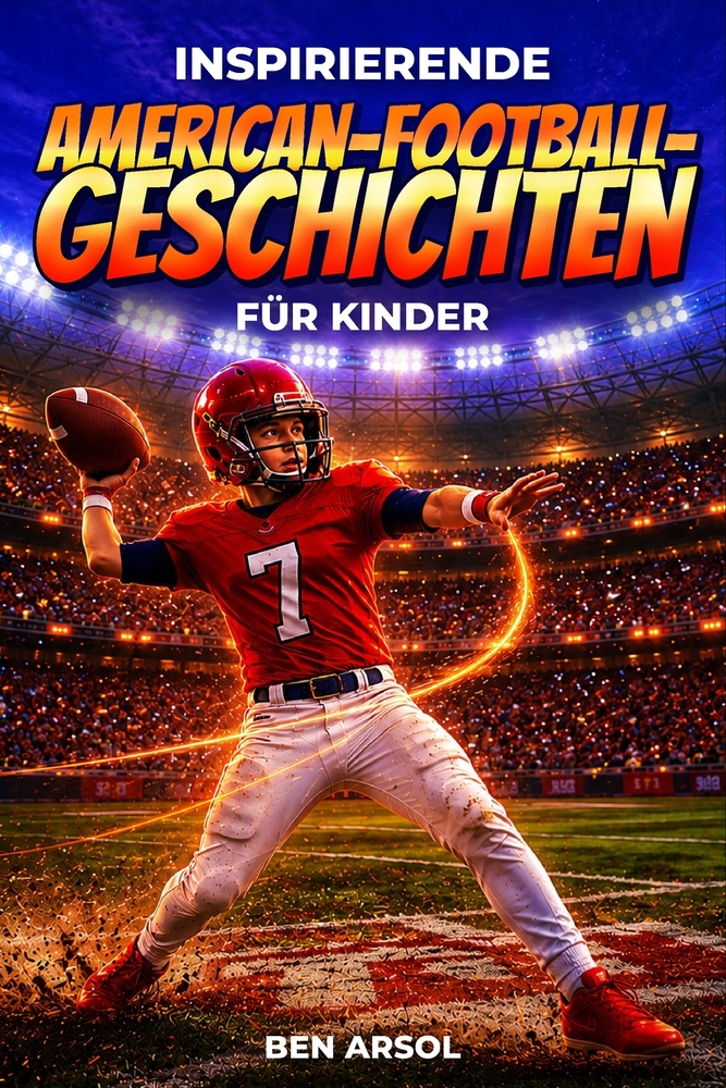 Inspirierende American-Football-Geschichten für Kinder: 15 inspirierende wahre American-Football-Geschichten für junge Leser mit Lektionen in Mut, Aus cover