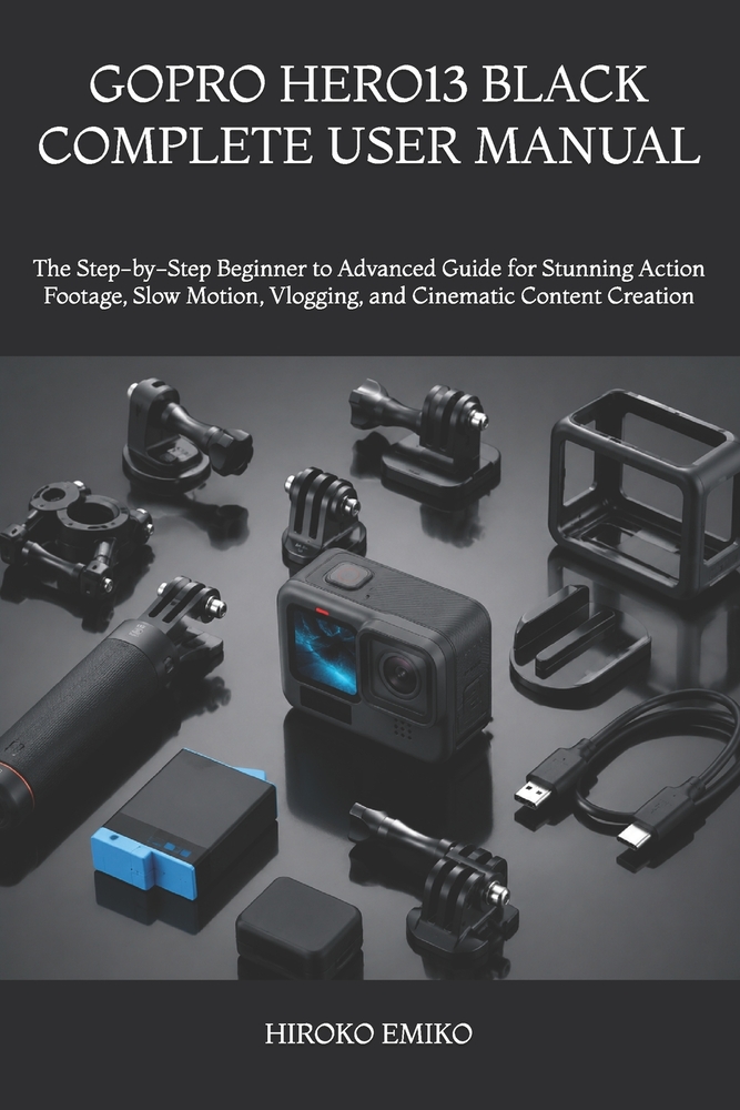 Gopro Hero13 Black Complete User Manual: The Step-by-Step Beginner to Advanced Guide for Stunning Action Footage, Slow Motion, Vlogging, and Cinematic cover