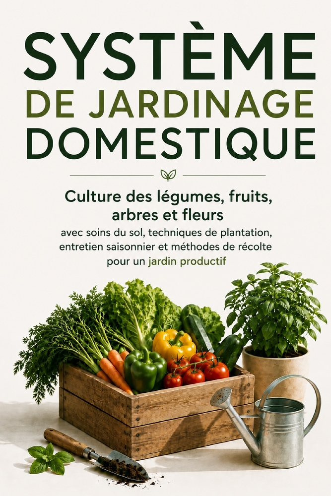 Sistema de Jardinería Doméstica: Cultivo de verduras, frutas, árboles y flores con cuidado del suelo, técnicas de siembra, mantenimiento estacional y cover