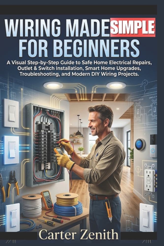 Wiring Made Simple for Beginners: A Visual Step-by-Step Guide to Safe Home Electrical Repairs, Outlet & Switch Installation, Smart Home Upgrades, Trou cover