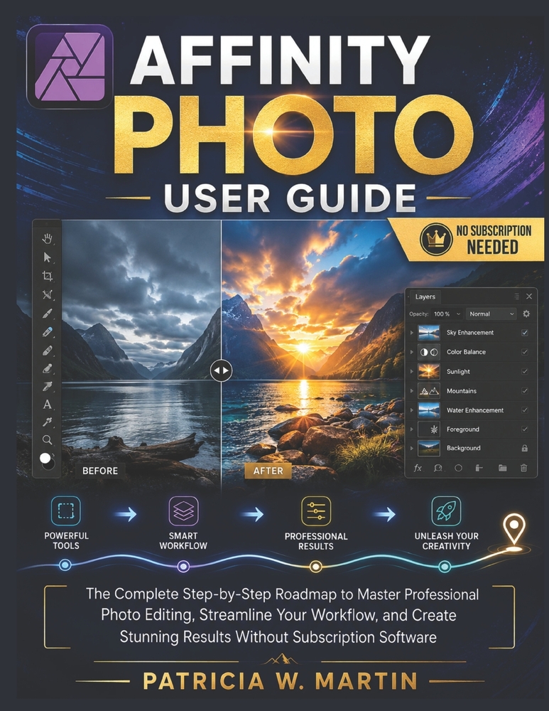 Affinity Photo User Guide: The Complete Step-by-Step Roadmap to Master Professional Photo Editing, Streamline Your Workflow, and Create Stunning Resul cover
