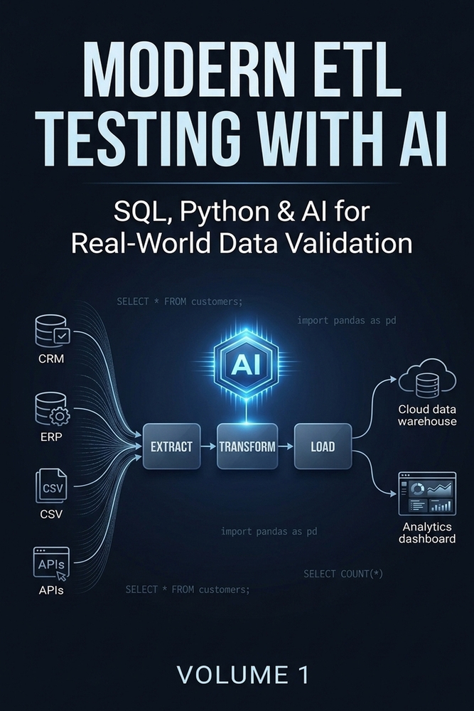 Modern Etl Testing with AI: Cloud Data Platforms, Big Data, Streaming, Enterprise Pipelines & Interview Preparation - VOLUME 2 cover