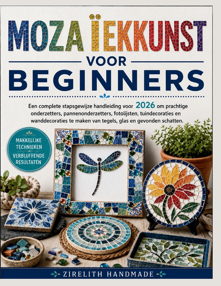 Mozaïekkunst Voor Beginners: Een complete stapsgewijze handleiding voor 2026 om prachtige onderzetters, pannenonderzetters, fotolijsten, tuindecoratie cover