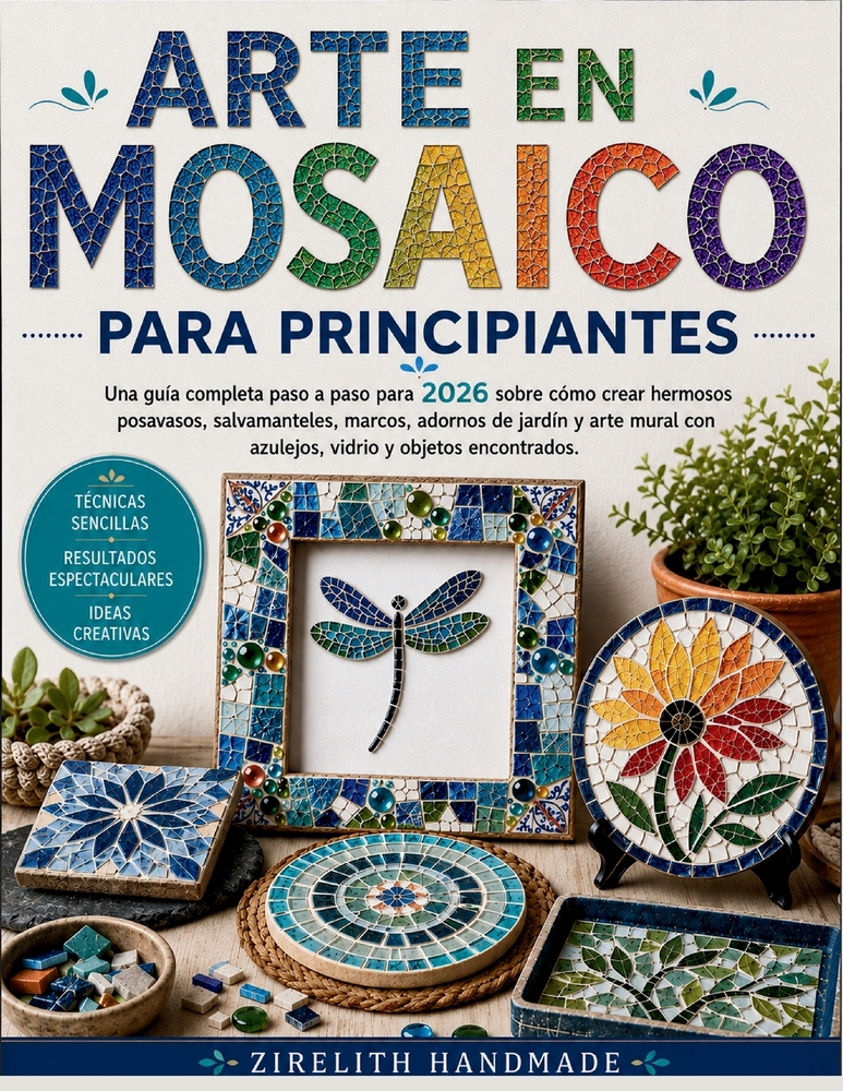 Arte En Mosaico Para Principiantes: Una guía completa paso a paso para 2026 sobre cómo crear hermosos posavasos, salvamanteles, marcos, adornos de jar cover