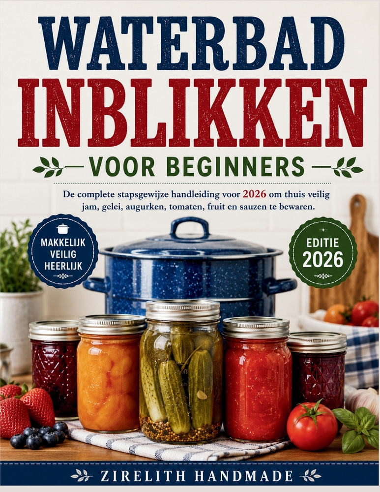 Waterbad Inblikken Voor Beginners: De complete stapsgewijze handleiding voor 2026 om thuis veilig jam, gelei, augurken, tomaten, fruit en sauzen te be cover