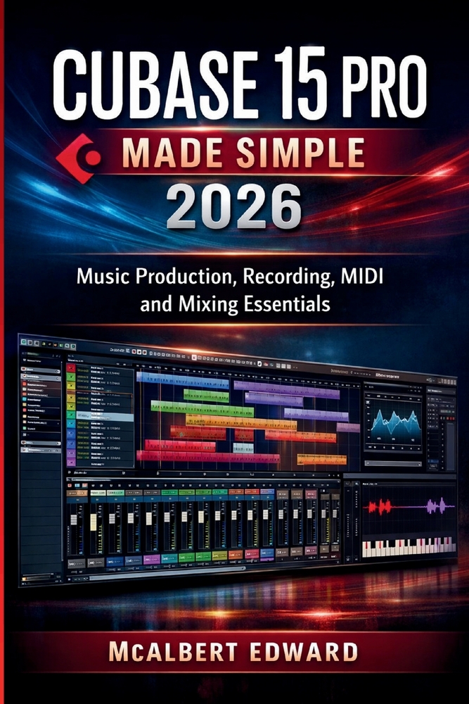 Cubase 15 Pro Made Simple 2026: Music Production, Recording, MIDI and Mixing Essentials cover