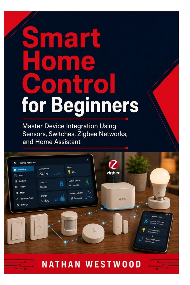Smart Home Control for Beginners: Master Device Integration Using Sensors, Switches, Zigbee Networks, and Home Assistant cover