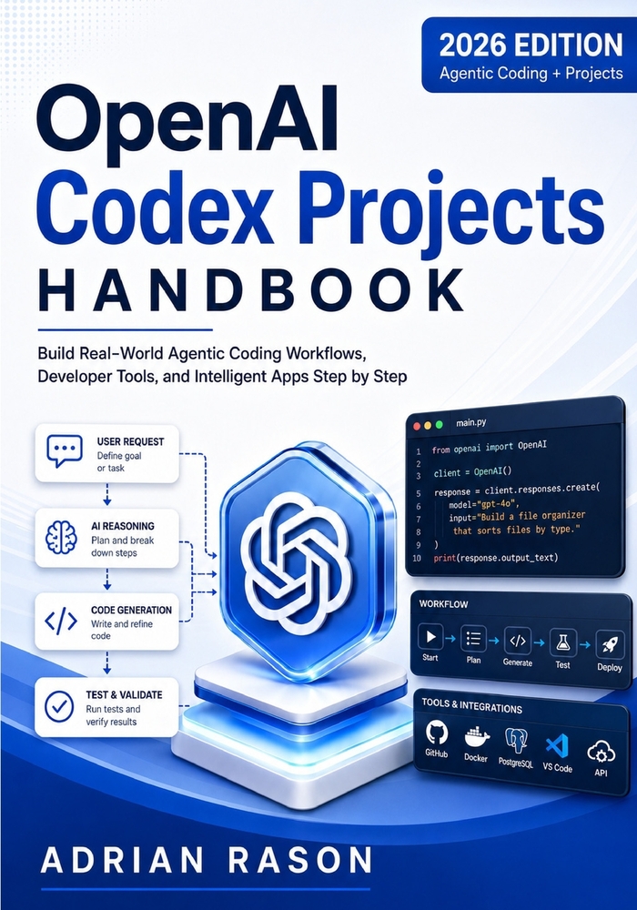 OpenAI Codex Projects Handbook: Build Real-World Agentic Coding Workflows, Developer Tools, and Intelligent Apps Step by Step cover