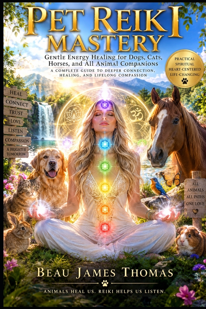 Pet Reiki Mastery: The Complete Master's Guide To Healing Energy, Soul Bonding, and Divine Comfort for Dogs, Cats, Horses, Rescue Animals, and Beloved cover
