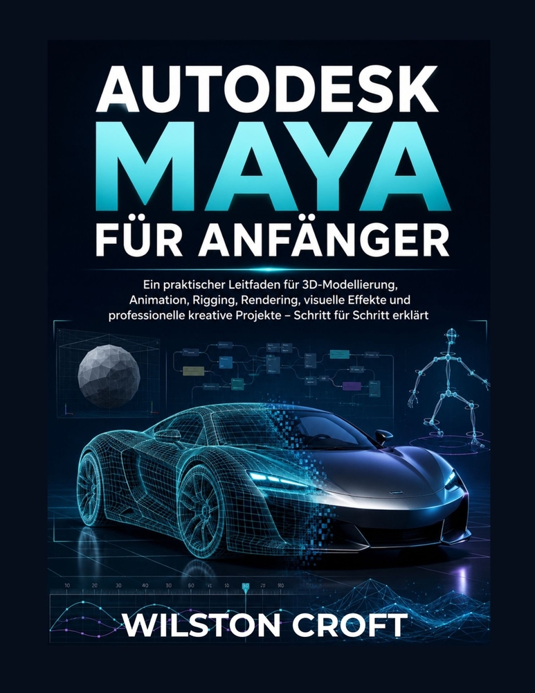 Autodesk Maya für Anfänger: Ein praktischer Leitfaden für 3D-Modellierung, Animation, Rigging, Rendering, visuelle Effekte und professionelle kreative cover