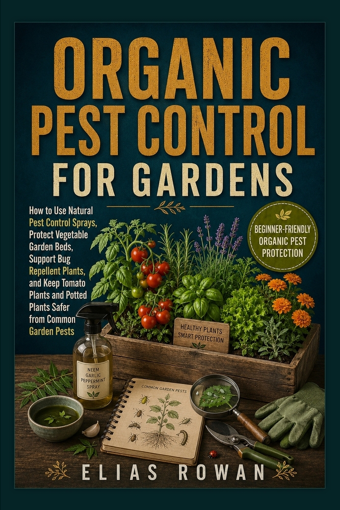 Organic Pest Control for Gardens: A Practical Guide to Vegetable Garden Pest Control, Natural Pest Control Sprays, Plants That Repel Bugs, and Potted cover