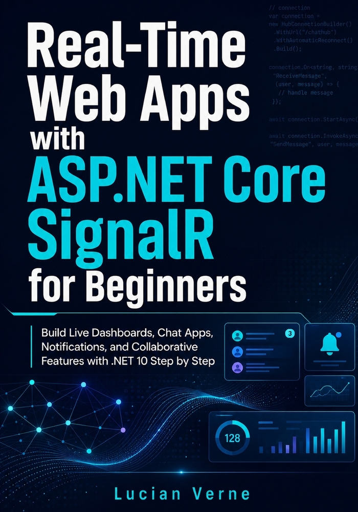 Real-Time Web Apps with ASP.NET Core SignalR for Beginners: Build Live Dashboards, Chat Apps, Notifications, and Collaborative Features with .NET 10 S cover