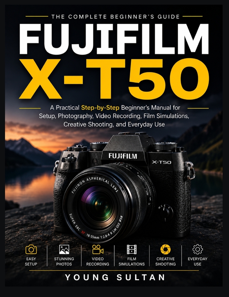 Fujifilm X-T50: A Practical Step-by-Step Beginner's Manual for Setup, Photography, Video Recording, Film Simulations, Creative Shooting, and Everyday cover
