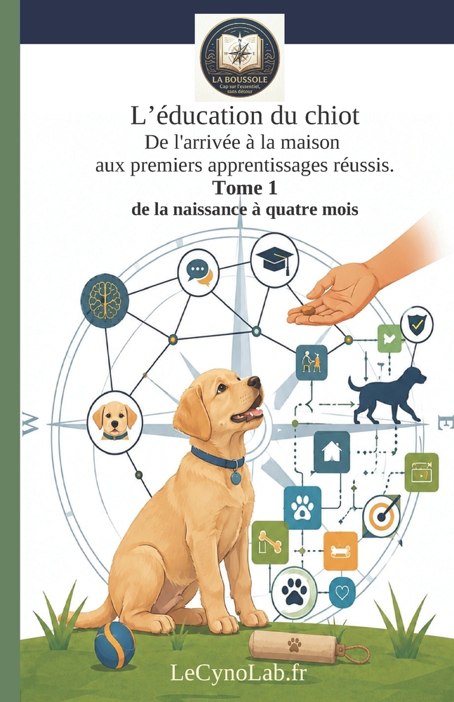 L'éducation du chiot: De l'arrivée à la maison aux premiers apprentissages réussis. Tome 1: de la naissance à quatre mois. cover