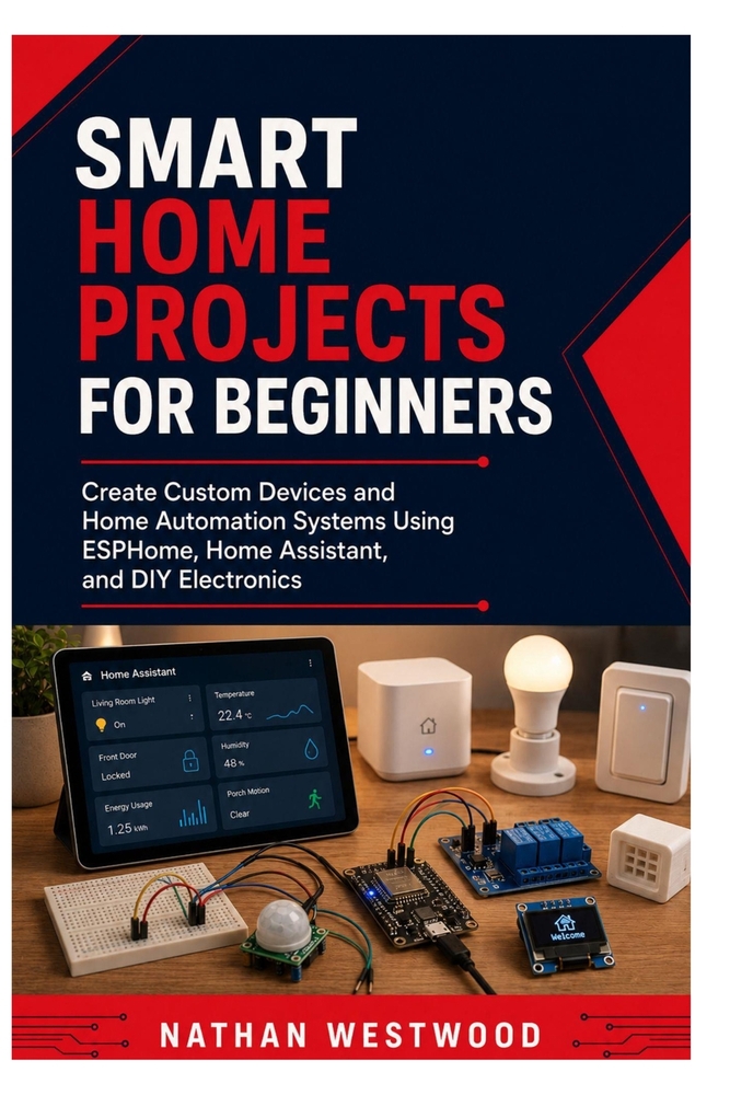 Smart Home Projects for Beginners: Create Custom Devices and Home Automation Systems Using ESPHome, Home Assistant, and DIY Electronics cover