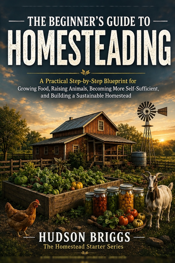 The Beginner's Guide to Homesteading: A Practical Step-by-Step Blueprint for Growing Food, Raising Animals, Becoming More Self-Sufficient, and Buildin cover