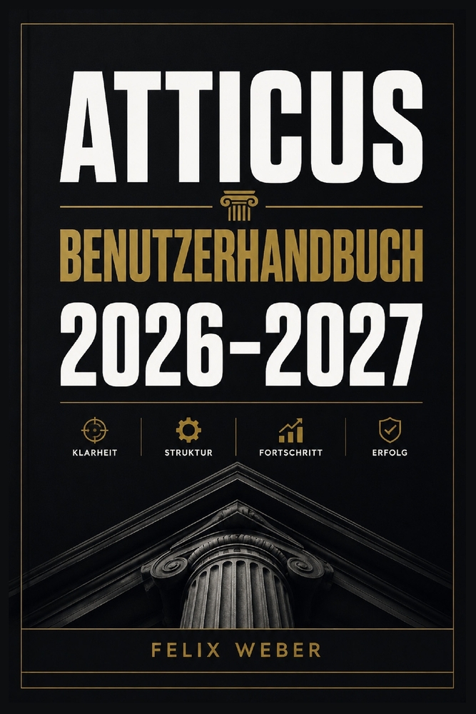 Atticus Benutzerhandbuch 2026-2027: Schritt für Schritt zur professionellen Buchformatierung - Einrichtung, Layout-Design sowie eBook- und Druckexport cover