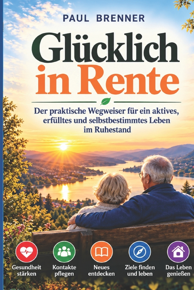 Gl�cklich in Rente: Der praktische Wegweiser f�r ein aktives, erf�lltes und selbstbestimmtes Leben im Ruhestand cover