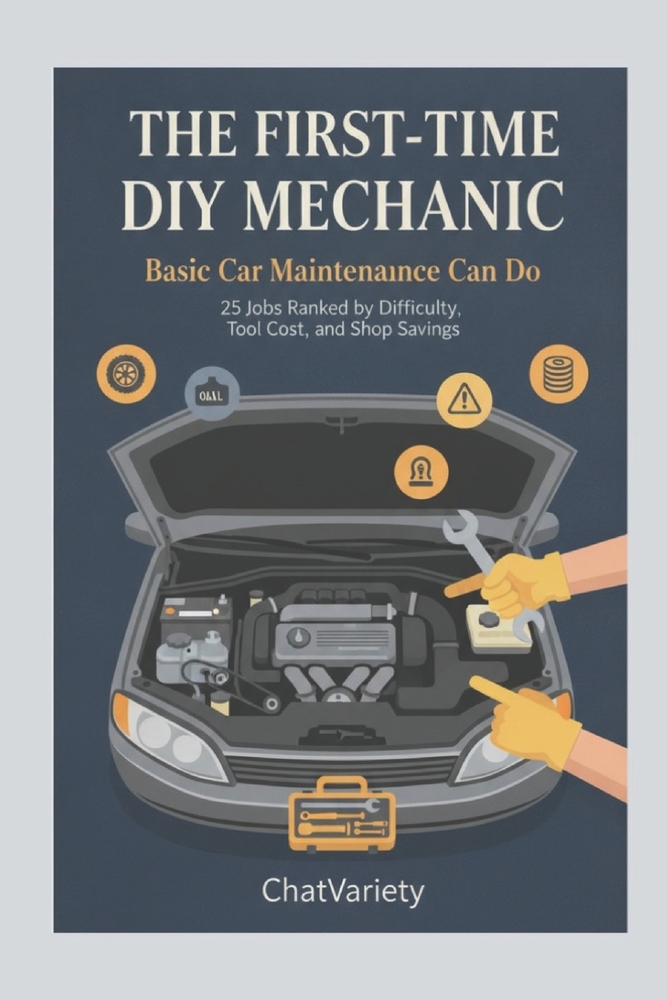 The First-Time DIY Mechanic: Basic Car Maintenance Anyone Can Do: 25 Jobs Ranked by Difficulty, Tool Cost, and Shop Savings cover