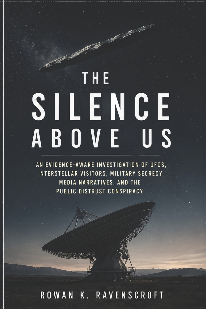 The Silence Above Us: An Evidence-Aware Investigation of UFOs, Interstellar Visitors, Military Secrecy, Media Narratives, and the Public Distrust Cons cover