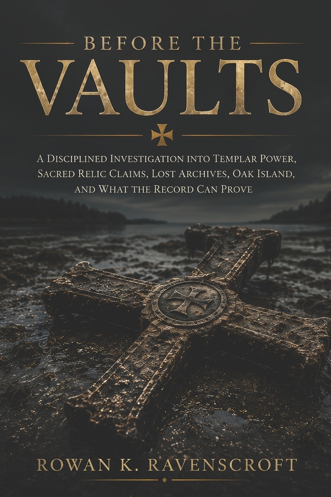 Before the Vaults: A Disciplined Investigation into Templar Power, Sacred Relic Claims, Lost Archives, Oak Island, And What the Record Can Prove cover