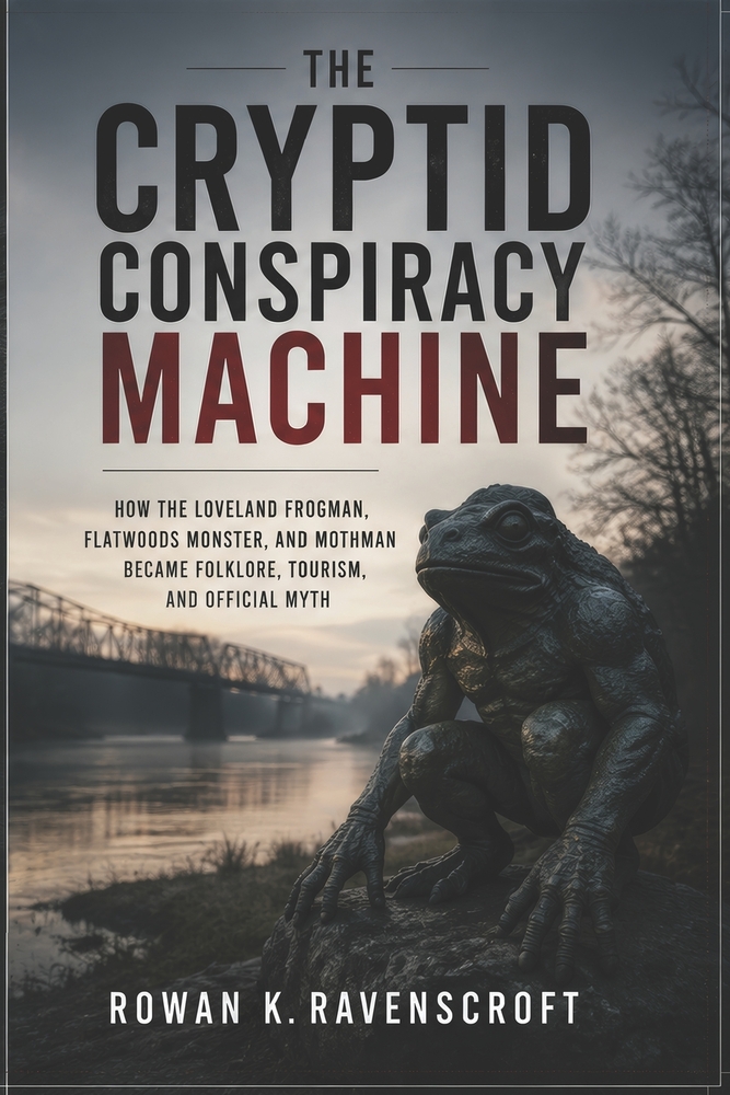 The Cryptid Conspiracy Machine: How the Loveland Frogman, Flatwoods Monster, and Mothman Became Folklore, Tourism, and Official Myth cover