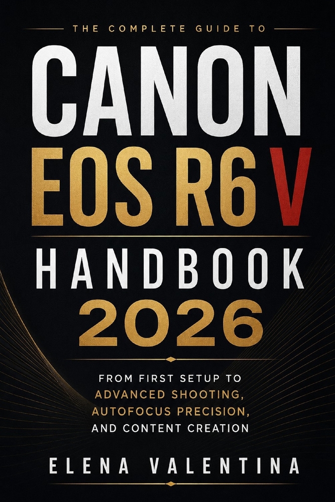 Canon EOS R6 V Handbook 2026: From First Setup to Advanced Shooting, Autofocus Precision, and Content Creation cover