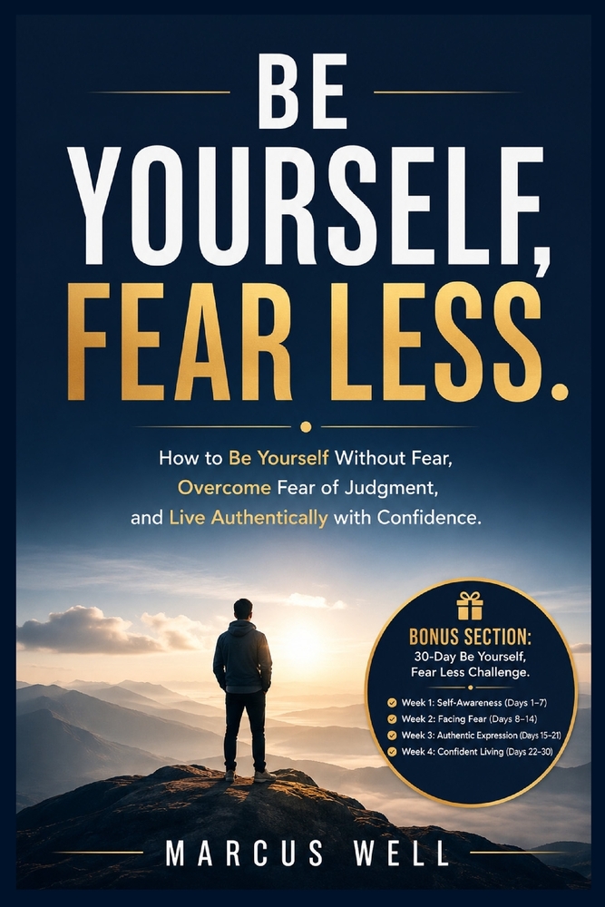How to Be Yourself Without Fear, Overcome Fear of Judgment, and Live Authentically With Confidence: 30-Day Challenge. Self-Awareness. Facing Fear. Aut cover