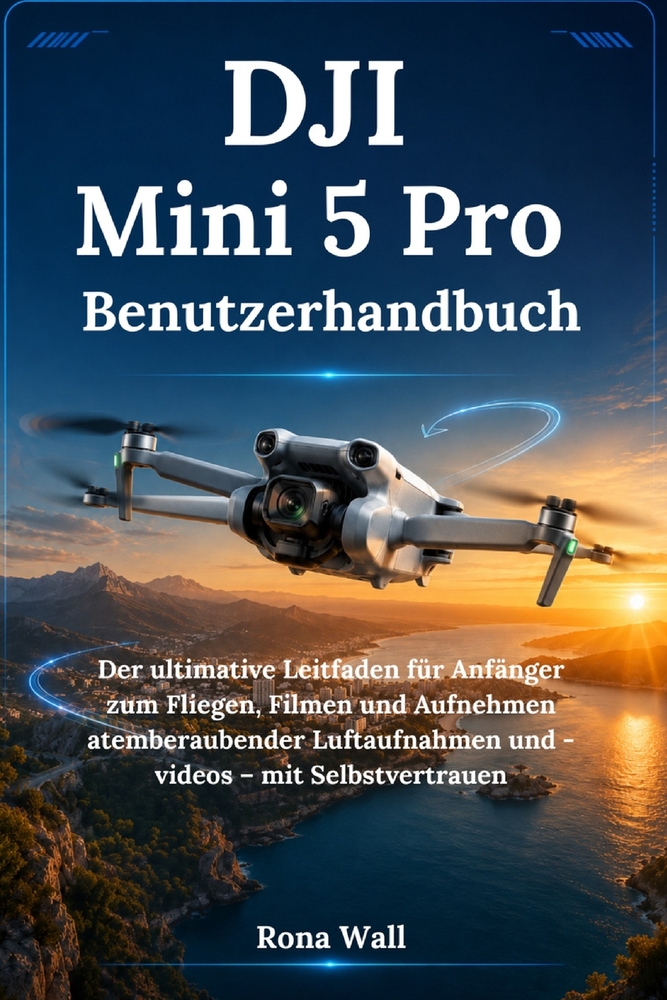 DJI Mini 5 Pro Benutzerhandbuch: Der ultimative Leitfaden für Anfänger zum Fliegen, Filmen und Aufnehmen atemberaubender Luftaufnahmen und -videos - m cover