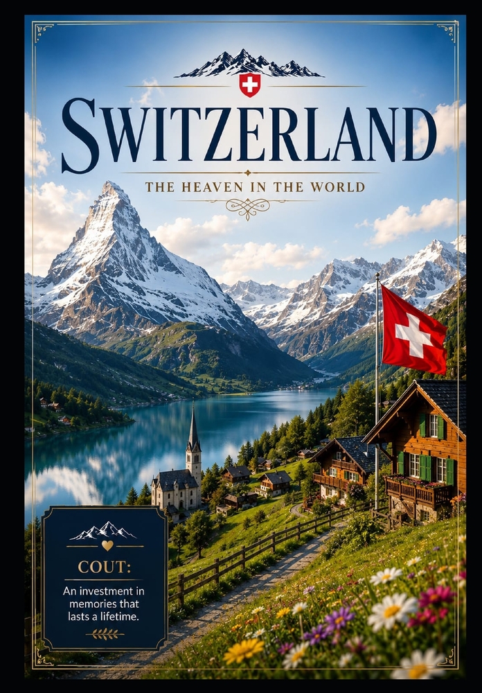Switzerland: The Heaven in the World: A Journey Through the Alps, Lakes, Hidden Treasures, Culture, and Timeless Beauty of Switzerland cover