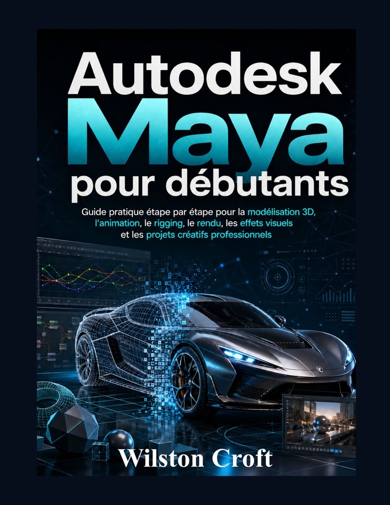 Autodesk Maya pour débutants: Guide pratique étape par étape pour la modélisation 3D, l'animation, le rigging, le rendu, les effets visuels et les pro cover